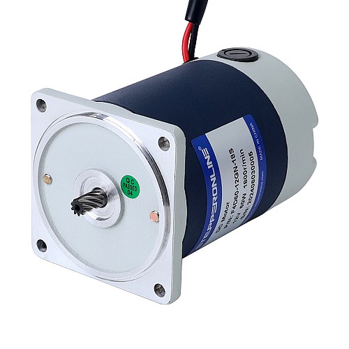 ブラシ付き 12V 60W 1.29Nm(182.68oz.in) 360RPM 5:1 スパーギアボックス DC ギアモーター付き - F4D60-12GN-18S/4GN5K | StepperOnline