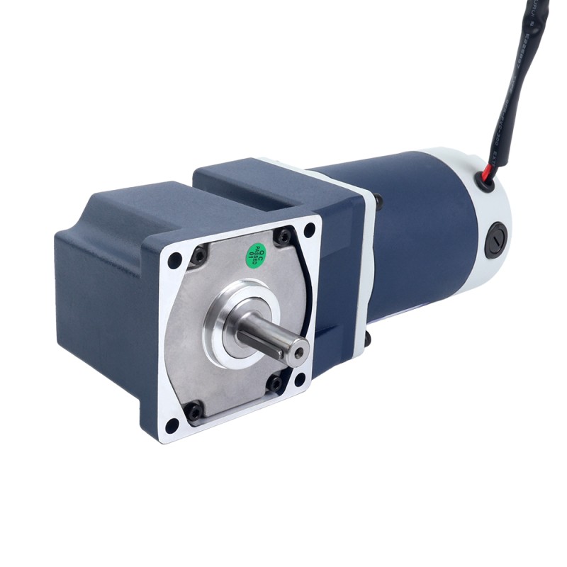 ブラシ付き 12V 60W 2.25Nm(318.63oz.in) 180RPM 、 10:1 直角ギアボックス DC ギアモーター付き - F4D60-12GN-18S/4GN10RT | StepperOnline