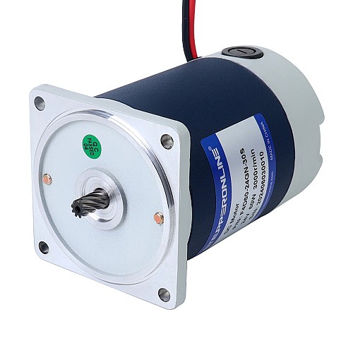 ブラシ付き 24V 60W 0.77Nm(109.04oz.in) 600RPM 5:1 スパーギアボックス DC ギアモーター付き - F4D60-24GN-30S/4GN5K | StepperOnline