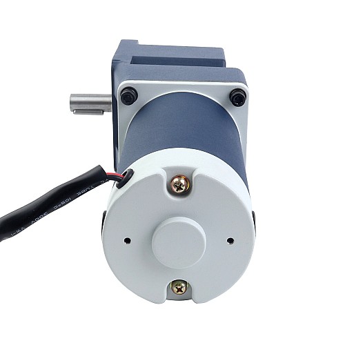 ブラシ付き 48V 150W 11.09Nm(1570.48oz.in) 90RPM 、 20:1 直角ギアボックス DC ギアモーター付き - F5D150-48GU-18S/5GU20RT | StepperOnline