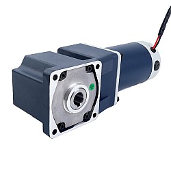 ブラシ付き 48V 90W 2.04Nm(288.89oz.in) 300RPM 、 10:1 直角ギアボックス DC ギアモーター付き