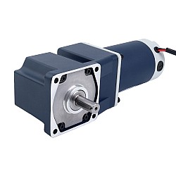 ブラシ付き 24V 90W 40.00Nm(5664.47oz.in) 10RPM 、 180:1 直角ギアボックス DC ギアモーター付き