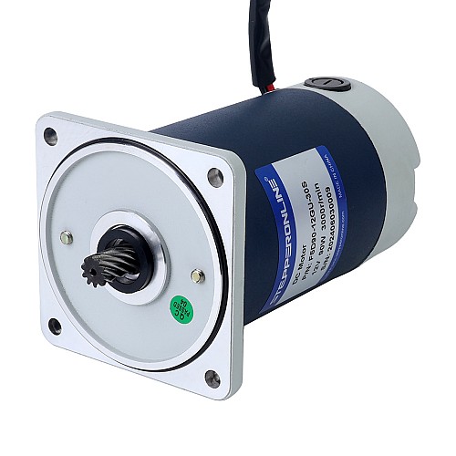ブラシ付き 12V 90W 0.69Nm(97.71oz.in) 999RPM 3:1 スパーギアボックス DC ギアモーター付き - F5D90-12GU-30S/5GU3KB | StepperOnline
