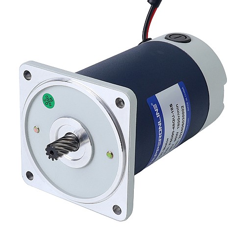 ブラシ付き 48V 90W 6.95Nm(984.20oz.in) 90RPM 20:1 スパーギアボックス DC ギアモーター付き - F5D90-48GU-18S/5GU20KB | StepperOnline