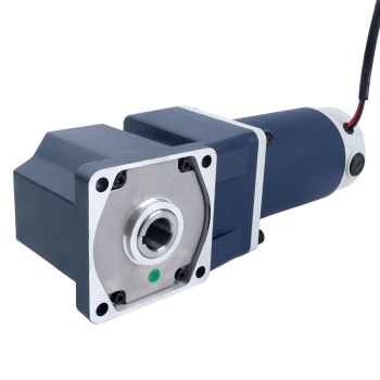 ブラシ付き 24V 250W 17.43Nm(2468.30oz.in) 100RPM 、 30:1 直角ギアボックス DC ギアモーター付き