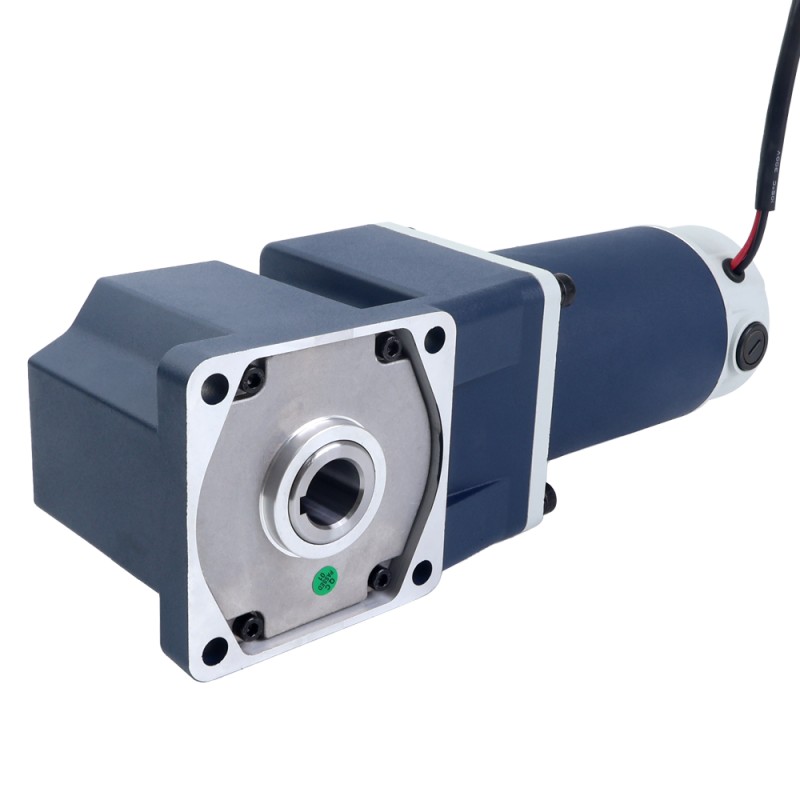ブラシ付き 24V 250W 17.43Nm(2468.30oz.in) 100RPM 、 30:1 直角ギアボックス DC ギアモーター付き - F6D250-24GU-30S/6GU30RC | StepperOnline