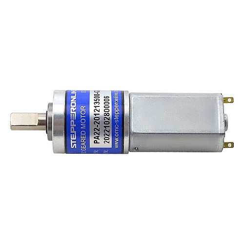 ブラシ付き 12V DC ギアモーター0.27Kg.cm/456RPM w/ 22.56:1 遊星ギアボックス