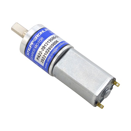 ブラシ付き 12V DC ギアモーター0.27Kg.cm/456RPM w/ 22.56:1 遊星ギアボックス