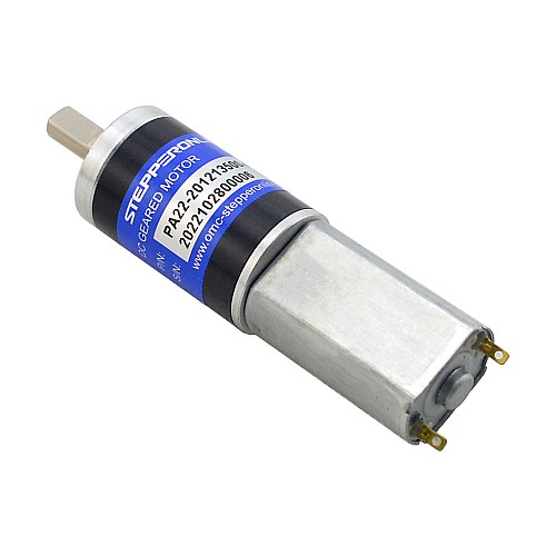 ブラシ付き 12V DC ギアモーター4.6Kg.cm/20.6RPM w/ 509:1 遊星ギアボックス