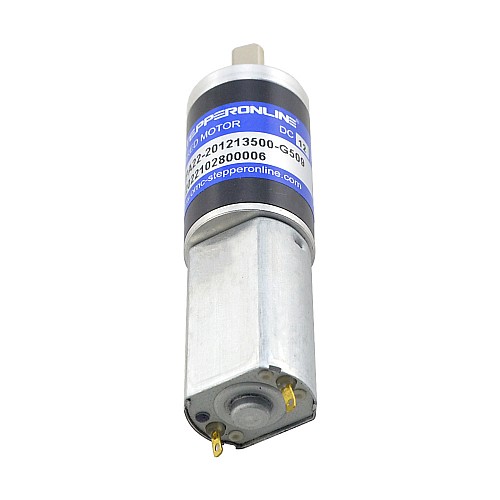 ブラシ付き 12V DC ギアモーター4.6Kg.cm/20.6RPM w/ 509:1 遊星ギアボックス