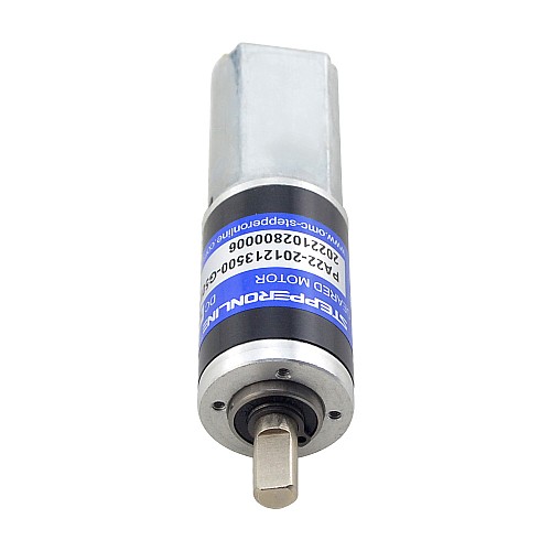 ブラシ付き 12V DC ギアモーター4.6Kg.cm/20.6RPM w/ 509:1 遊星ギアボックス