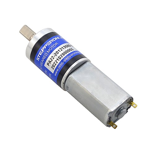 ブラシ付き 12V DC ギアモーター0.8Kg.cm/138RPM w/ 76:1 遊星ギアボックス
