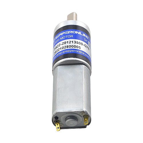 ブラシ付き 12V DC ギアモーター0.8Kg.cm/138RPM w/ 76:1 遊星ギアボックス