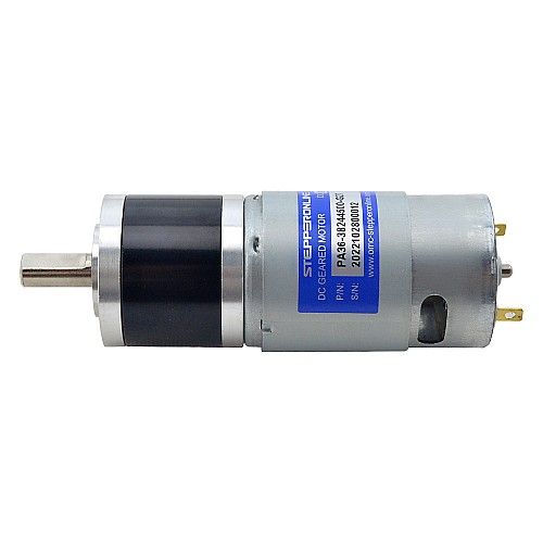 ブラシ付き 24V DC ギアモーター4.7Kg.cm/123RPM w/ 26.8:1 遊星ギアボックス
