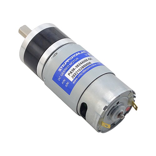 ブラシ付き 24V DC ギアモーター1Kg.cm/634RPM w/ 5.2:1 遊星ギアボックス