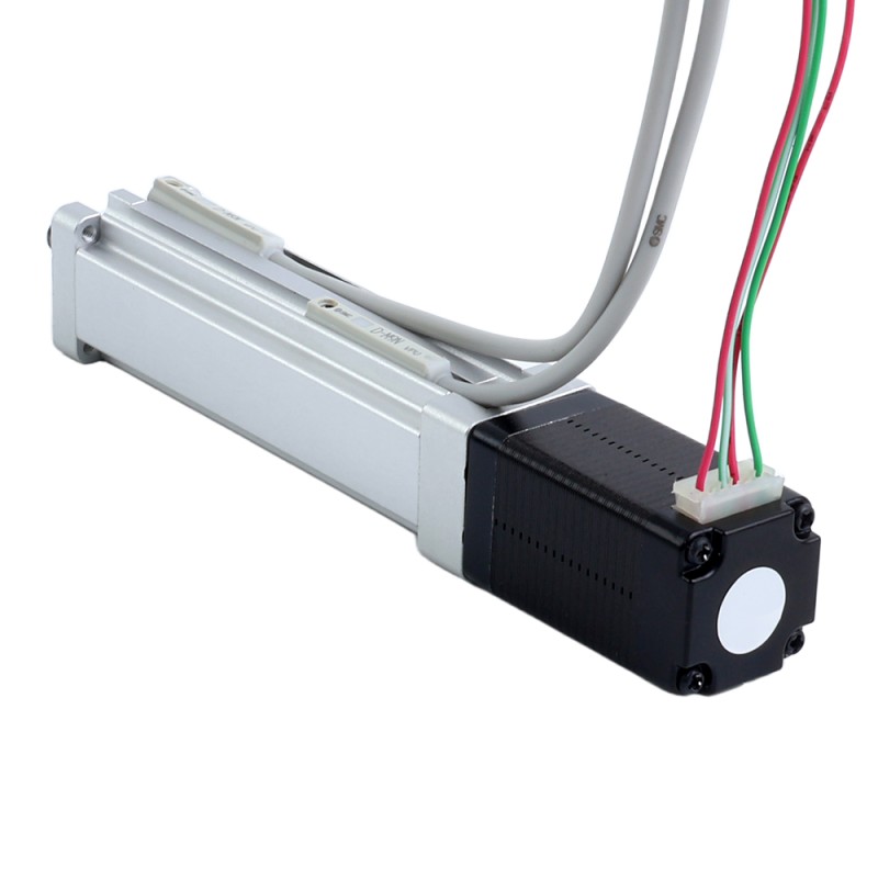 Nema 8 ボールねじ 電動シリンダー 0.5A ストローク 40mm 0.02Nm(2.83oz.in) リード 1mm(0.03937)リミットスイッチ付き - LCB8S15BSS05-40D | StepperOnline