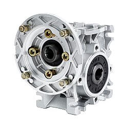 MRVR030 ウォームドライブギアボックス 40:1 比 Φ9mm 入力シャフト 56B14 モーター入力フランジ付き