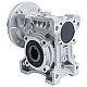 MRVR050 ウォームドライブギアボックス 10:1 比 φ19mm 入力シャフト 80B14 モーター入力フランジ付き