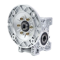 MRVR063 ウォームドライブギアボックス 60:1 比 Φ24mm 入力シャフト 90B14 モーター入力フランジ付き