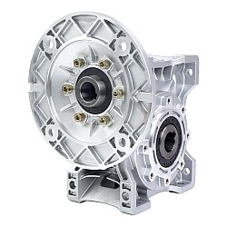 MRVR075 ウォームドライブギアボックス 7.5:1 比 Φ19mm 入力シャフト 80B14 モーター入力フランジ付き