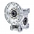 MRVR075 ウォームドライブギアボックス 7.5:1 比 Φ24mm 入力シャフト 90B14 モーター入力フランジ付き