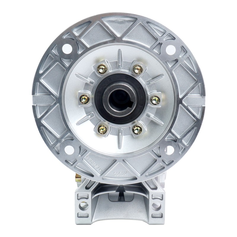 MRVR075 ウォームドライブギアボックス 100:1 比 φ19mm 入力シャフト 80B14 モーター入力フランジ付き