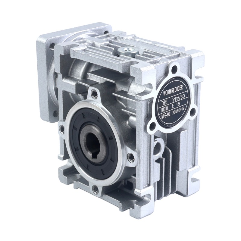 15:1 ウォームギアボックス YRV30 ウォームギア減速機 11mm 入力シャフト径 - YRV30-G15-D11 | StepperOnline