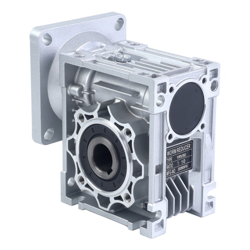 10:1 ウォームギアボックス YRV50 ウォームギア減速機 19mm 入力シャフト径 - YRV50-G10-D19 | StepperOnline