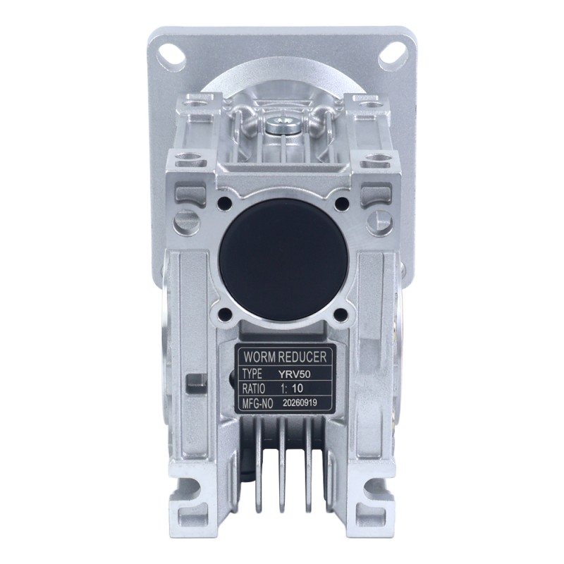 10:1 ウォームギアボックス YRV50 ウォームギア減速機 19mm 入力シャフト径 - YRV50-G10-D19 | StepperOnline