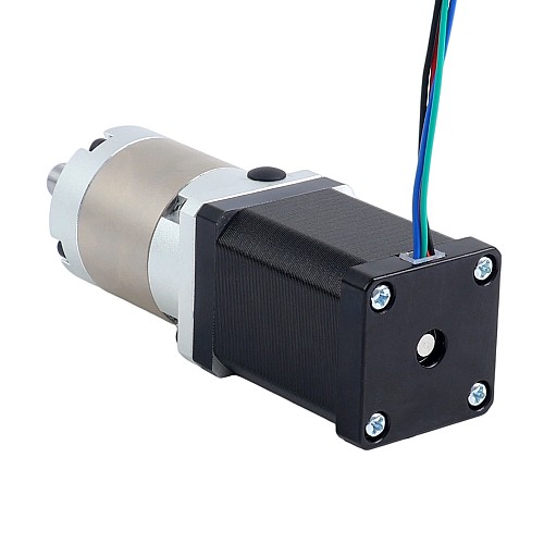 Nema 14 ステッピングモーター バイポーラ L=52mm w/ 減速比 20:1 EG シリーズプラネタリーギアボックス - 14HS20-1504S-EGS20 | StepperOnline