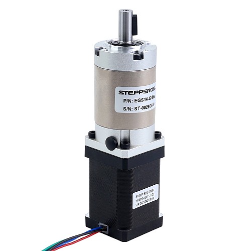 Nema 14 ステッピングモーター バイポーラ L=52mm w/ 減速比 45:1 EG シリーズプラネタリーギアボックス - 14HS20-1504S-EGS45 | StepperOnline