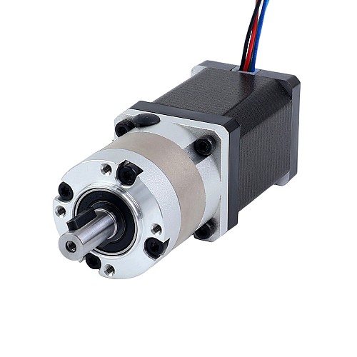 Nema 14 ステッピングモーター バイポーラ L=52mm w/ 減速比 5:1 EG シリーズプラネタリーギアボックス - 14HS20-1504S-EGS5 | StepperOnline