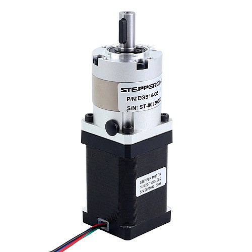Nema 14 ステッピングモーター バイポーラ L=52mm w/ 減速比 5:1 EG シリーズプラネタリーギアボックス - 14HS20-1504S-EGS5 | StepperOnline