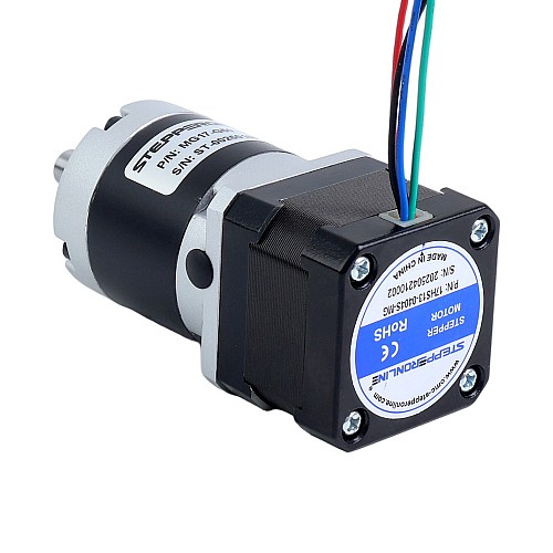 Nema 17 ステッピングモーター バイポーラ L=34mm w/ 減速比 100:1 MG シリーズプラネタリーギアボックス - 17HS13-0404S-MG100 | StepperOnline