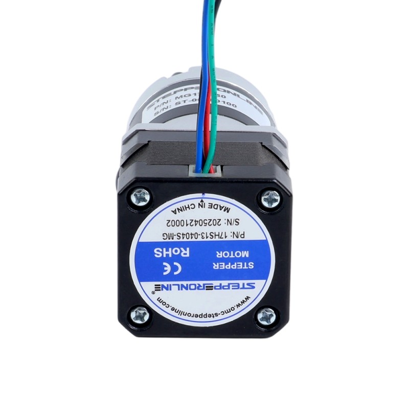 Nema 17 ステッピングモーター バイポーラ L=34mm w/ 減速比 20:1 MG シリーズプラネタリーギアボックス - 17HS13-0404S-MG20 | StepperOnline
