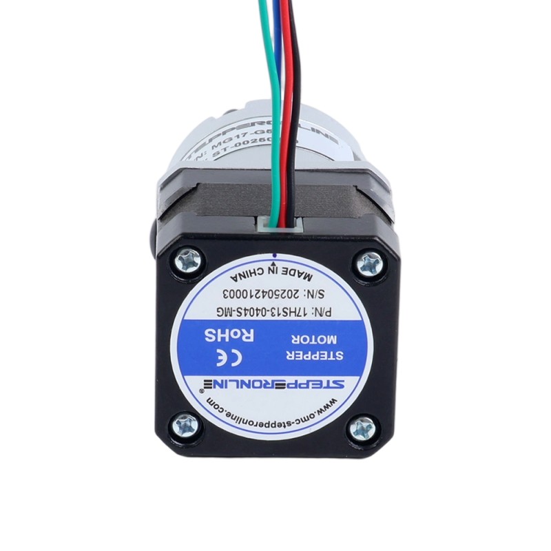 Nema 17 ステッピングモーター バイポーラ L=34mm w/ 減速比 5:1 MG シリーズプラネタリーギアボックス - 17HS13-0404S-MG5 | StepperOnline