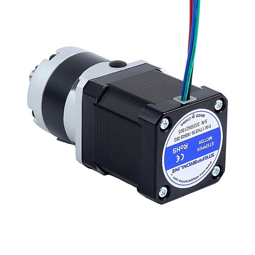 Nema 17 ステッピングモーター バイポーラ L=48mm w/ 減速比 10:1 MG シリーズプラネタリーギアボックス - 17HS19-1684S-MG10 | StepperOnline