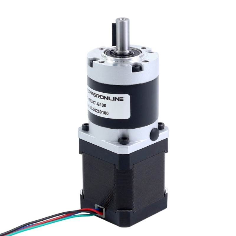 Nema 17 ステッピングモーター バイポーラ L=48mm w/ 減速比 100:1 MG シリーズプラネタリーギアボックス - 17HS19-1684S-MG100 | StepperOnline