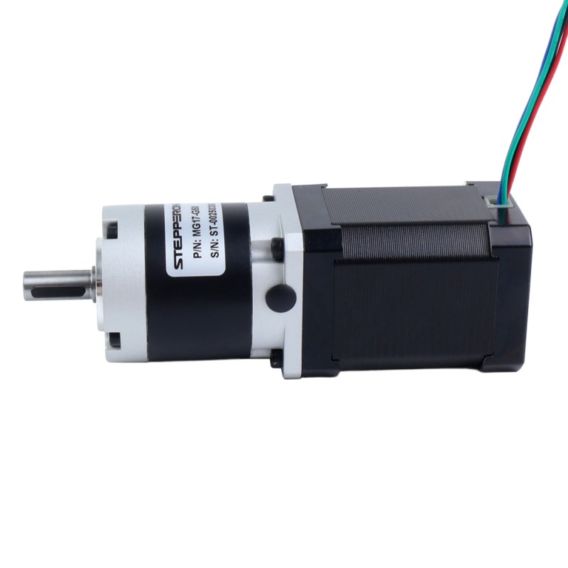 Nema 17 ステッピングモーター バイポーラ L=60mm w/ 減速比 50 MG シリーズプラネタリーギアボックス - 17HS24-2104S-MG50 | StepperOnline