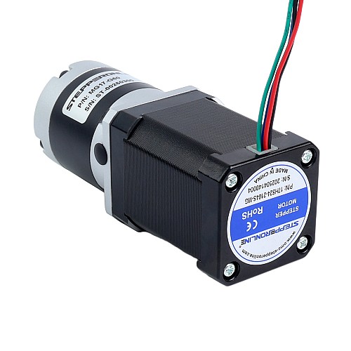Nema 17 ステッピングモーター バイポーラ L=60mm w/ 減速比 50 MG シリーズプラネタリーギアボックス - 17HS24-2104S-MG50 | StepperOnline