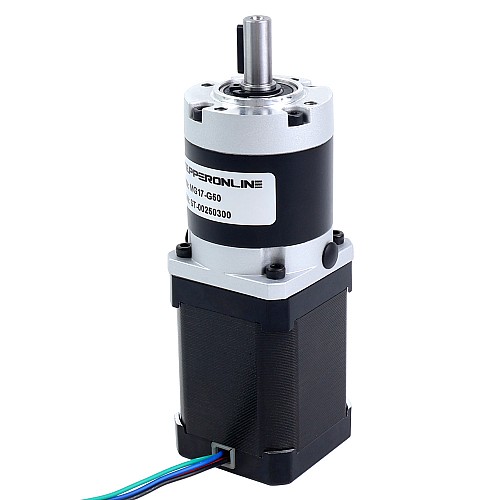 Nema 17 ステッピングモーター バイポーラ L=60mm w/ 減速比 50 MG シリーズプラネタリーギアボックス - 17HS24-2104S-MG50 | StepperOnline