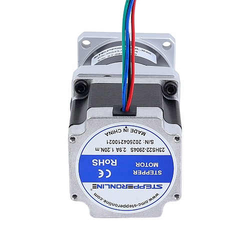 Nema 23 ステッピングモーター バイポーラ L=54.5mm w/ 減速比 50:1 MG シリーズプラネタリーギアボックス - 23HS22-2904S-MG50 | StepperOnline