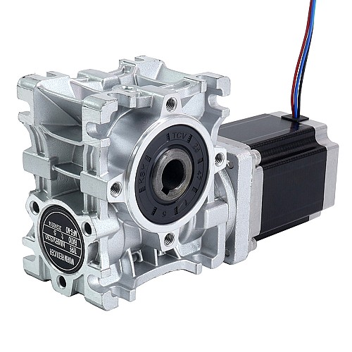 Nema 23 ステッピングモーター 76mm ギア比 15:1 ウォームギアボックスNMRVS30ウォームギア減速機 - 23HS30-2804S-RVS30-G15 | StepperOnline Nema 23 ステッピングモーター 76mm ギア比 15:1 ウォームギアボックスNMRVS30ウォームギア減速機 - 23HS30-2804S-RVS30-G15 | StepperOnline