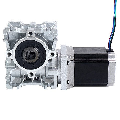 Nema 23 ステッピングモーター 76mm ギア比 15:1 ウォームギアボックスNMRVS30ウォームギア減速機 - 23HS30-2804S-RVS30-G15 | StepperOnline Nema 23 ステッピングモーター 76mm ギア比 15:1 ウォームギアボックスNMRVS30ウォームギア減速機 - 23HS30-2804S-RVS30-G15 | StepperOnline