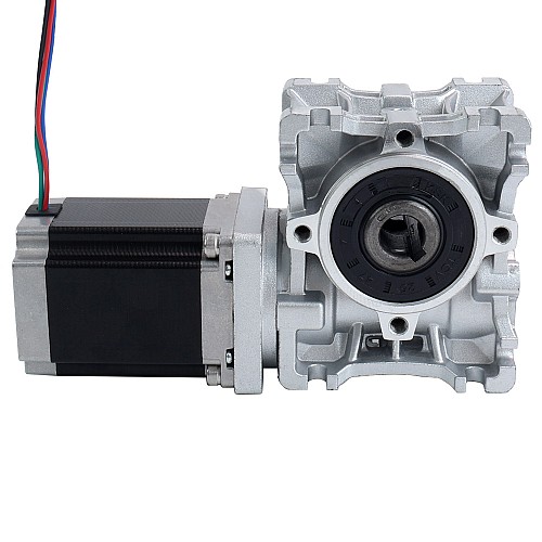 Nema 23 ステッピングモーター 76mm ギア比 15:1 ウォームギアボックスNMRVS30ウォームギア減速機 - 23HS30-2804S-RVS30-G15 | StepperOnline Nema 23 ステッピングモーター 76mm ギア比 15:1 ウォームギアボックスNMRVS30ウォームギア減速機 - 23HS30-2804S-RVS30-G15 | StepperOnline