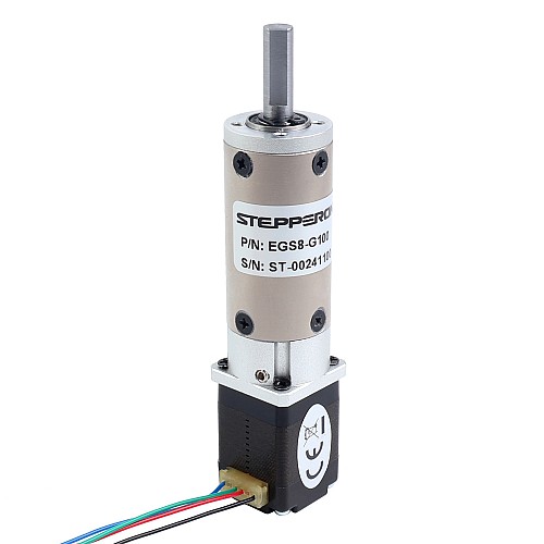 Nema 8 ステッピングモーター バイポーラ L=28mm 減速比100:1 EGシリーズプラネタリーギアボックス - 8HS11-0204S-EGS100 | StepperOnline