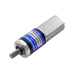 ブラシ付き 12V DC ギアモーター0.8Kg.cm/138RPM w/ 76:1 遊星ギアボックス