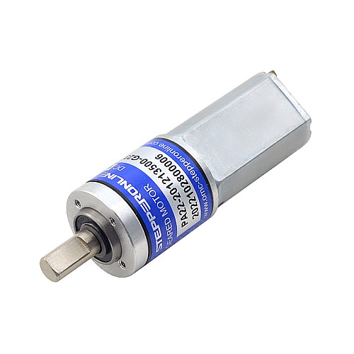 ブラシ付き 12V DC ギアモーター0.27Kg.cm/456RPM w/ 22.56:1 遊星ギアボックス