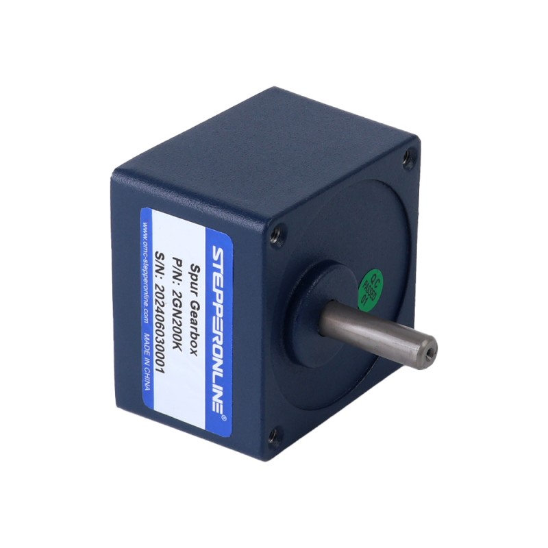 ブラシ付き 12V 10W 3.00Nm(424.83oz.in) 15RPM 200:1 スパーギアボックス DC ギアモーター付き - F2D10-12GN-30S/2GN200K | StepperOnline