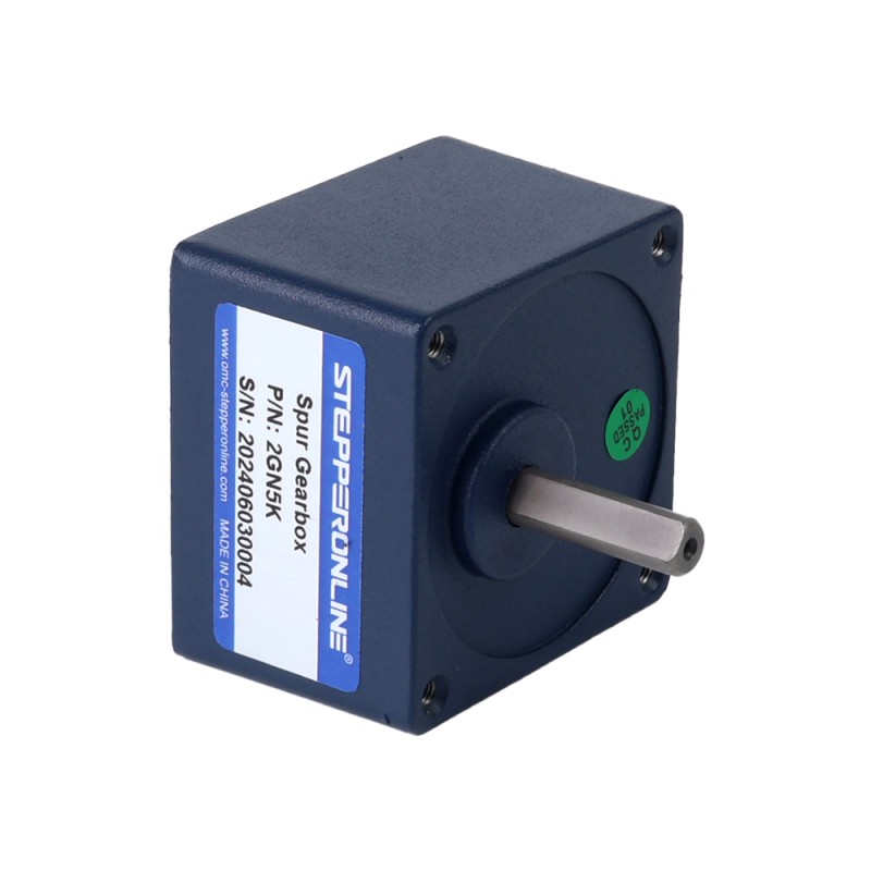 ブラシ付き 12V 10W 0.13Nm(18.41oz.in) 600RPM 5:1 スパーギアボックス DC ギアモーター付き - F2D10-12GN-30S/2GN5K | StepperOnline
